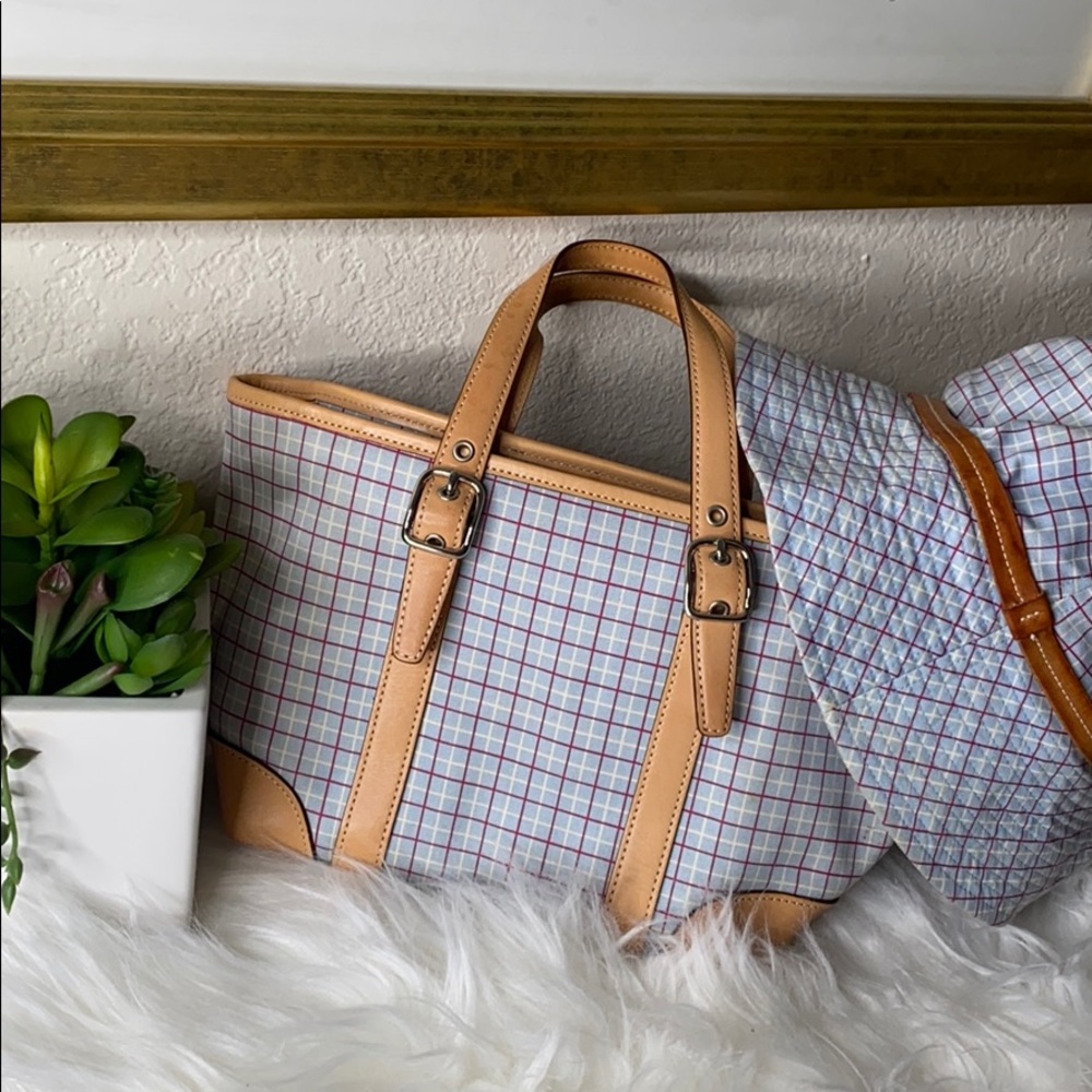Blue Plaid Coach Set